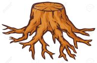 24875247-old-tree-stump-with-roots-Stock-Vector-tree-trunk